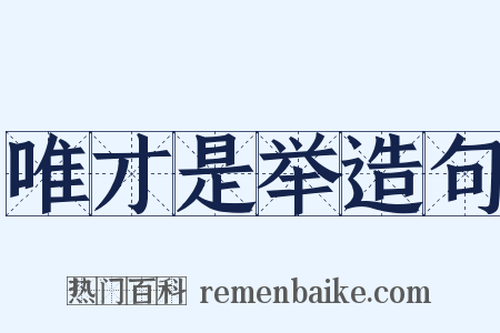 唯才是举造句是什么意思的图片